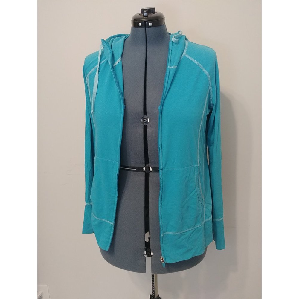 Danskin Now Teal Athletic Zip-up Hoodie Jacket